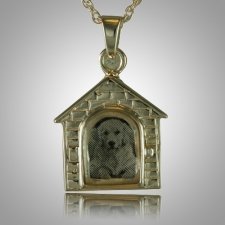 Dog House Locket Cremation Pendant